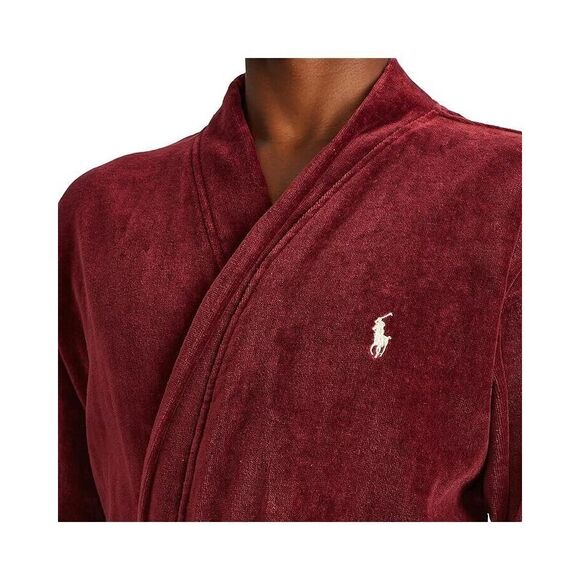 Polo Ralph Lauren RL91WW-00D Men's Sz S/M Classic Wine Terry Shawl Robe - Picture 9 of 9